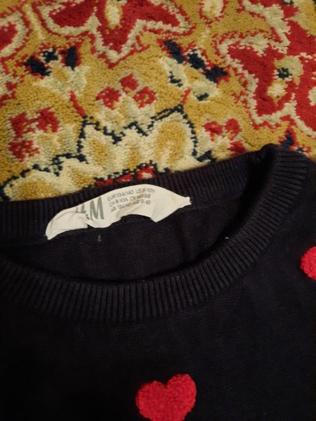 Pleteninové šaty se srdíčky, h&m,134