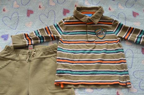 Khaki set, triko s límečkem, tepláčky, tu,86