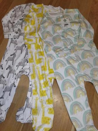 3x overal, overálky zebrou, žirafy, duhy 86 next, next,86