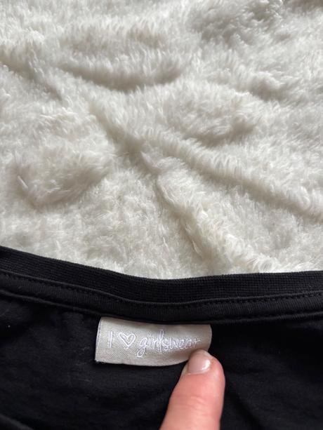 Triko černé crop top - v.12 let, 152