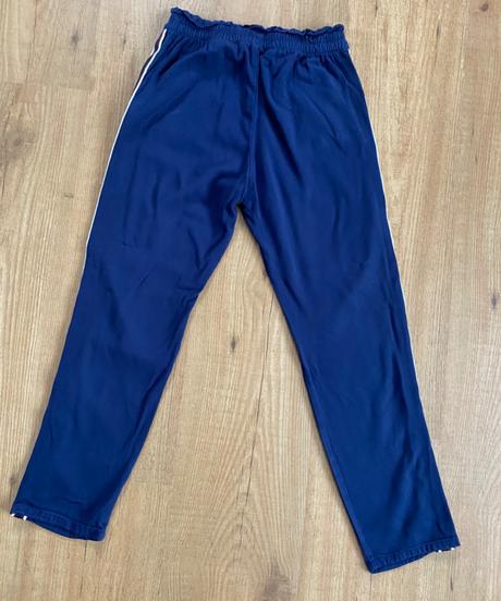 Tmavě modré kalhoty, h&m,140