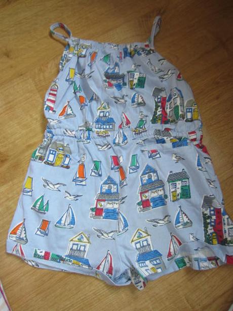 Bezva letní overal s loďkama, mini boden,116