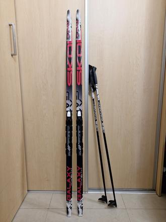 Běžky galaxy 150cm + hůlky, 