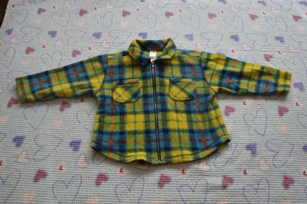 Kostkatá fleesová mikina, mikinka, mikča, 92 / 98, 98