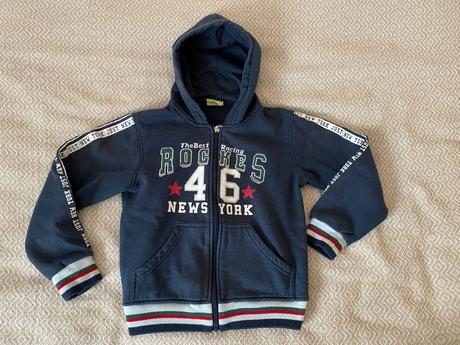 Mikina s kapucí na zip/rozepínání 122-128/7-8let, lusa,128