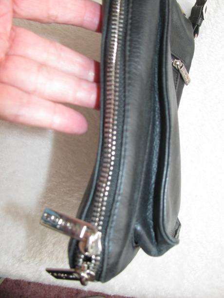 Černá dámská kožená crossbody kabelka wojas, wojas