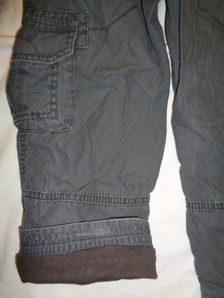 Super tmavě šedé kalhoty podšité bavlnou, topolino,104