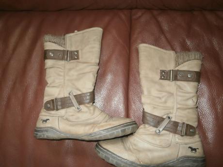 Kožené kozačky mustang,vel.34, mustang,34