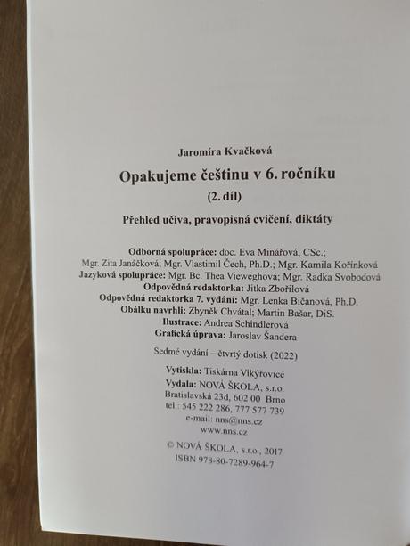 Opakujeme češtinu v 6.ročníku, 2.díl,
