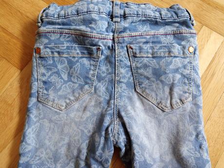 Podšité slim rifle s motýlky, palomino,92