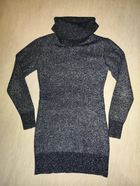 Třpytivé rolákové šaty s/m, m