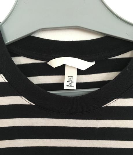 Vel. 36 černobílé crop top triko, h&m,36