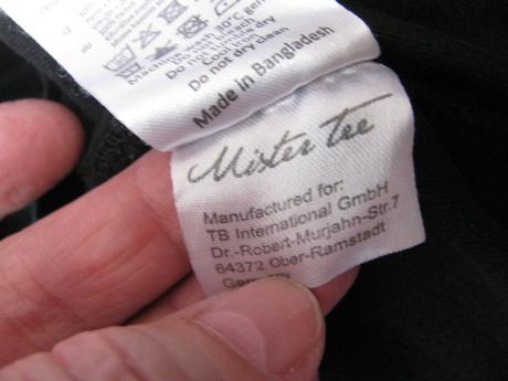 Bavlněné černé tričko mister tee, m