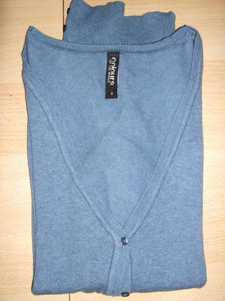 Jemný modrý sveter colours of the world, takko,s