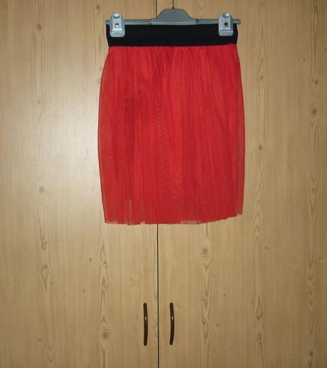 Červená tutu sukně made in italy, s