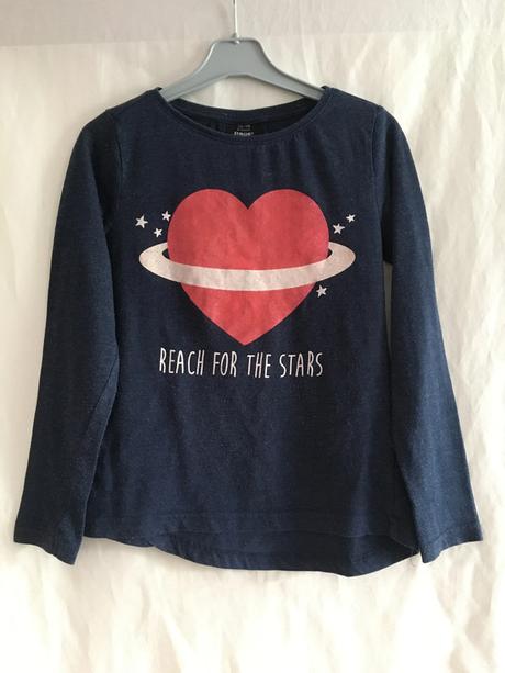 Vel. 128 modré triko srdce, 128