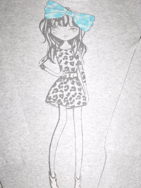 Dlhý sivý pulóver miss e-vie, evie angel,128