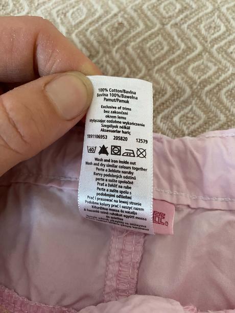 Plátěné dívčí kalhoty vel. 4-5 let, cherokee,104