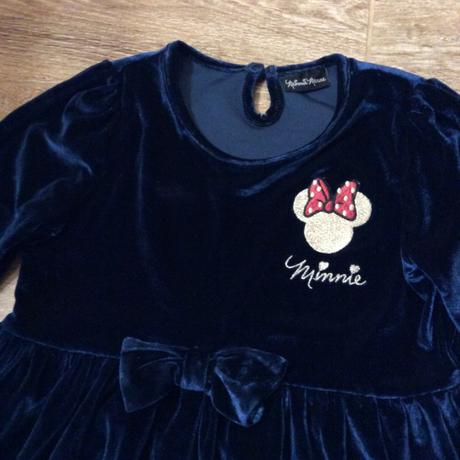 Sametkové šaty s myškou minnie, disney,104