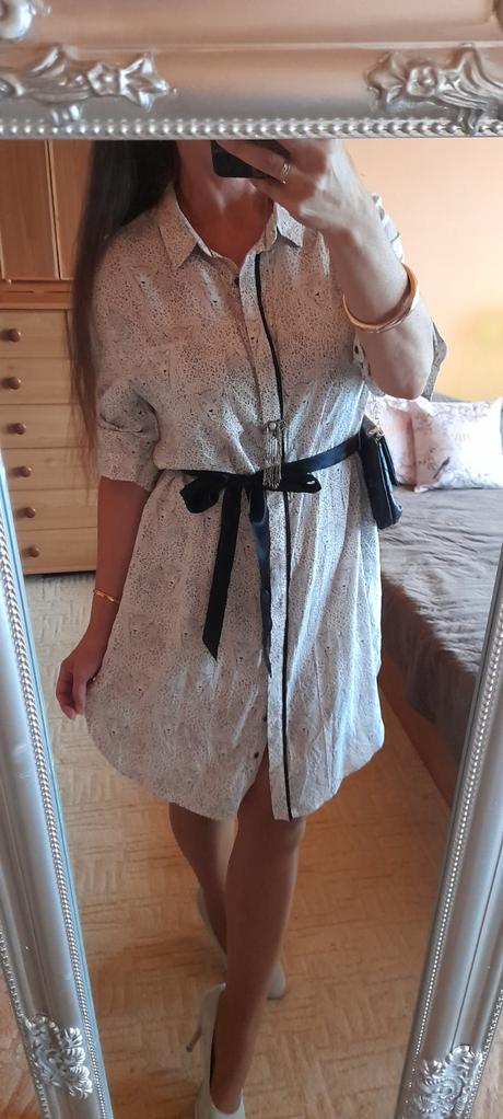 Oliver bonas elegantní košilové šaty s gepardy, 44