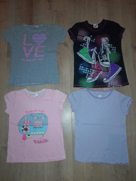 4 x tričko s krátkým rukávem, vel 122/128, pepco,122