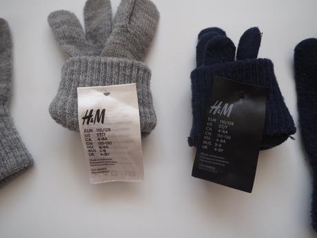 Rukavice vel 110 - 128, h&m,110