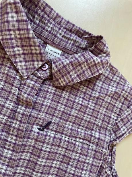 Fialové káro halenka, vel s, quechua, s