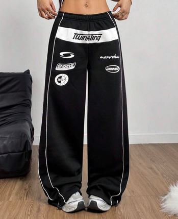 Dámské černé tepláky s potiskem vel.xs/34, 34 / xs