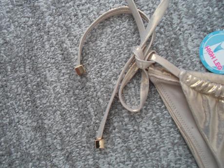 Zlaté plavkové kalhotky bikiny - xs, new yorker,xs