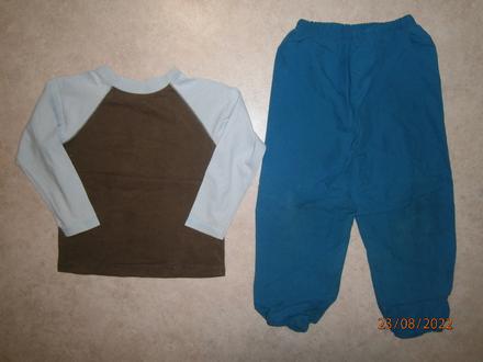 Šusťáky + tričko, vel. 104/110, peanuts,104