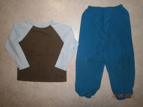 Šusťáky + tričko, vel. 104/110, peanuts,104