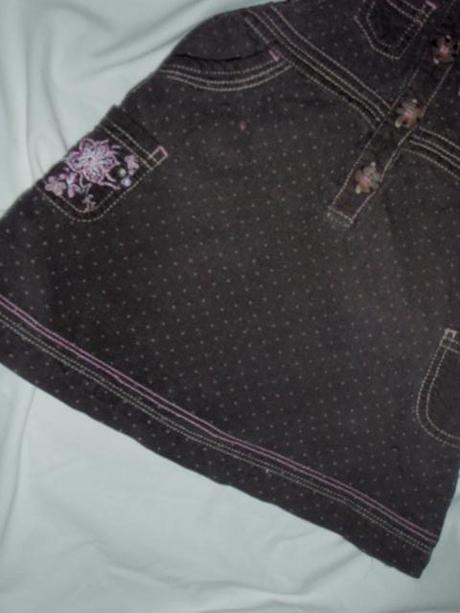 Nádherná hnědorůžová manžestrová sukýnka, girl2girl,80