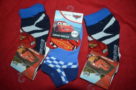 3x kvalitní ponožky cars disney,v.27-30, disney,27 / 28 / 29 / 30