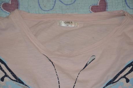 134 140 letní triko s motýlem, 140