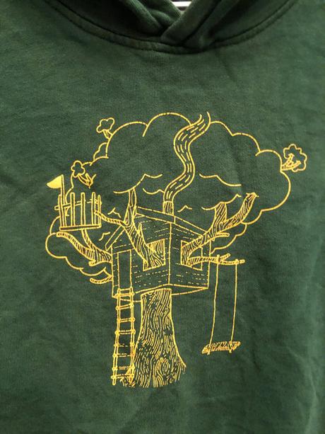 Zelená mikina s kapucí, 116