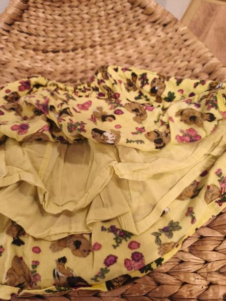 Vanilková sukně s ptáčky h&m, h&m,110