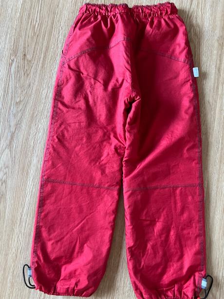 Zateplené kalhoty + zimní doplňky - karkulka, 122