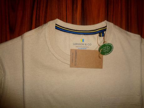 Béžové tričko s kapsičkou - mírný melír - larsson, l / m / s / xl
