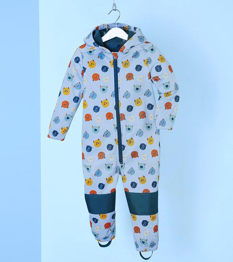 Dětská softshellová kombinéza světlá příšerková, lupilu,98 / 104