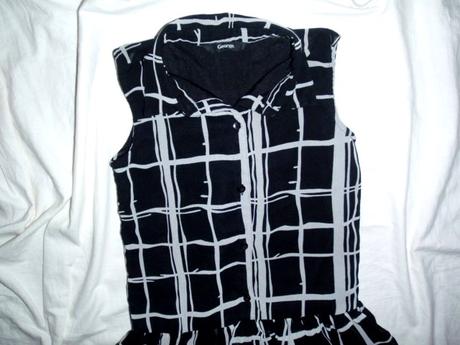 Bomastické černobílé šatečky - rozepínací, george,122