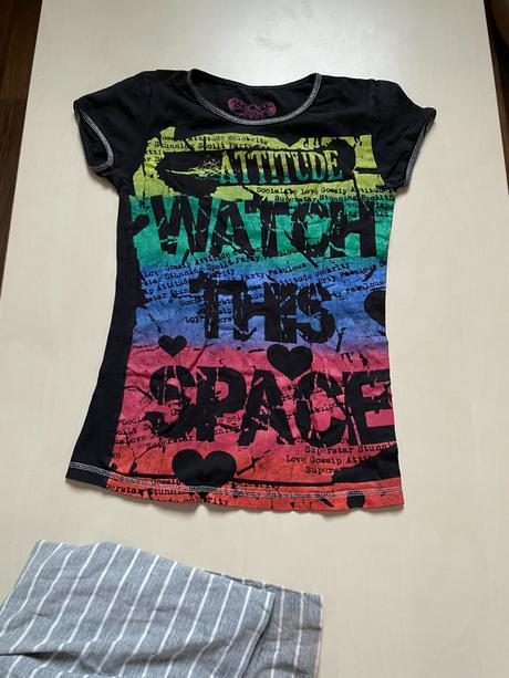 Triko a tílko a pruhované navíc, vel 146/152, 11-1, 152