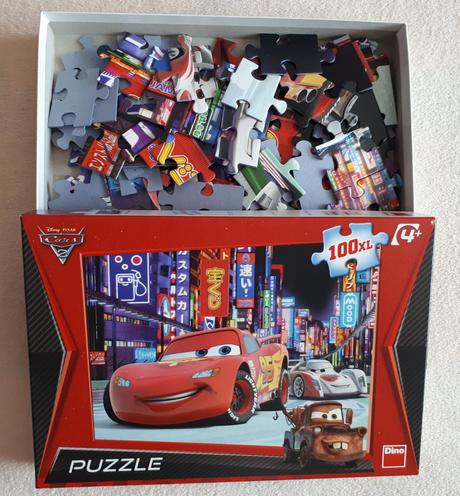 Puzzle cars 2 - blesk mcqueen v tokiu, 100xl dílků,
