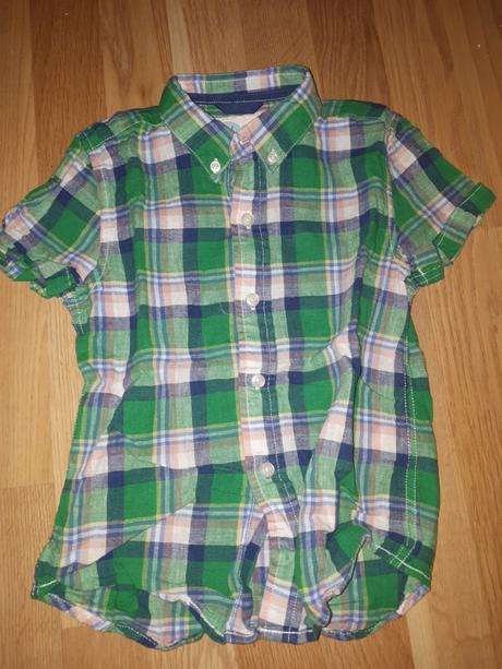 Zelená kostkovaná košile 116, mini boden,116