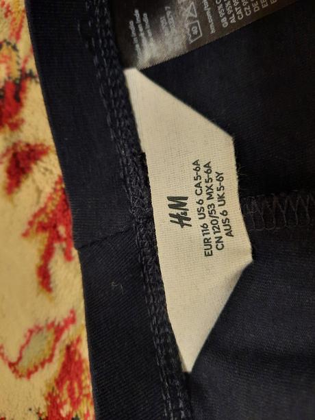 2x modré legíny, h&m,116