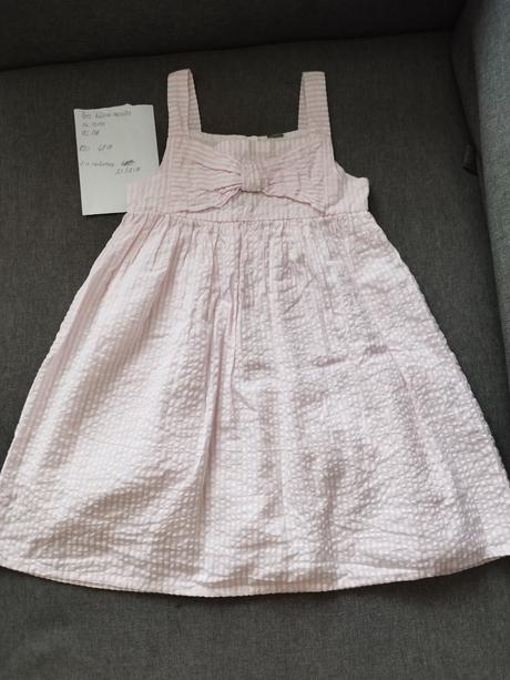 Šaty s růžovým proužkem pepco,vel.128, pepco,128