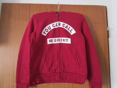 Krásná vínová teplejší bavl. mikina s kapucí, c&a, c&a,146