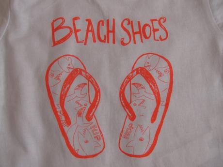 Bílé bavlněné tričko s žabkami, 68