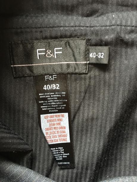 Pánské společenské kalhoty vel. l 40 / 32, f&f,l