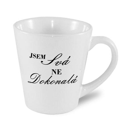 Kónický hrnek latté - jsem svá nedokonalá, 