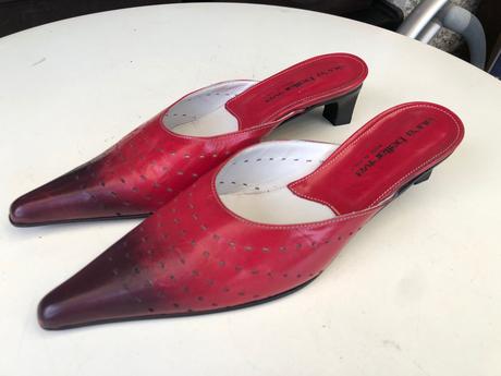 Italske spicate boty v cervene barve laura bellari, 37